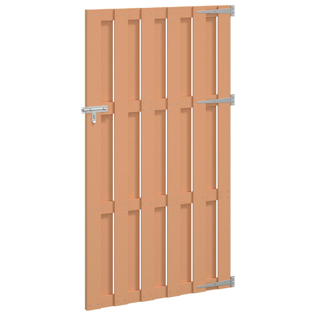 Garden Gate Brown WPC 100x180cm Privacy Fence Weather Resistant