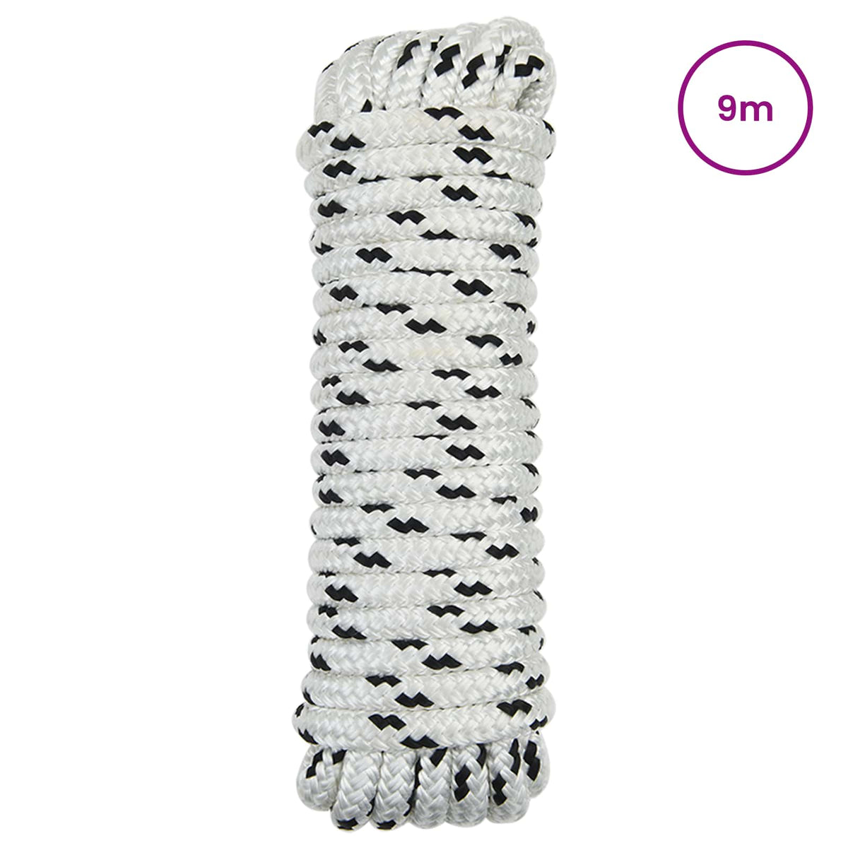 Ropes & Hardware Cable Boat Rope 1 Polyester Black White White And Black White 1