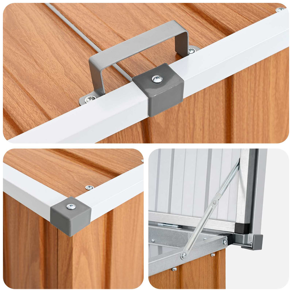 Outdoor Storage Box Wood Galvanised Steel