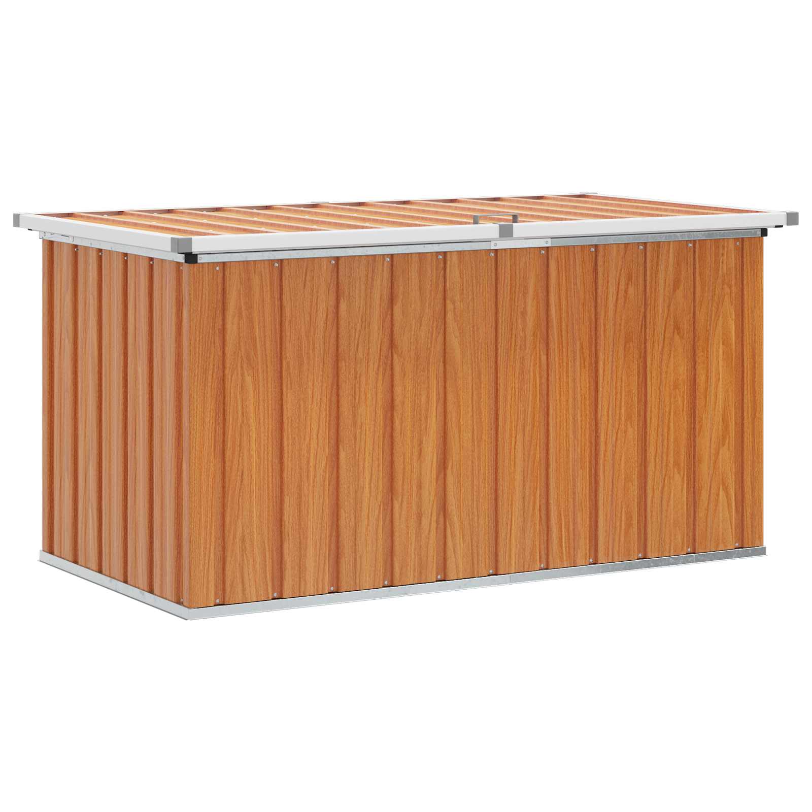 Outdoor Storage Box Wood Galvanised Steel