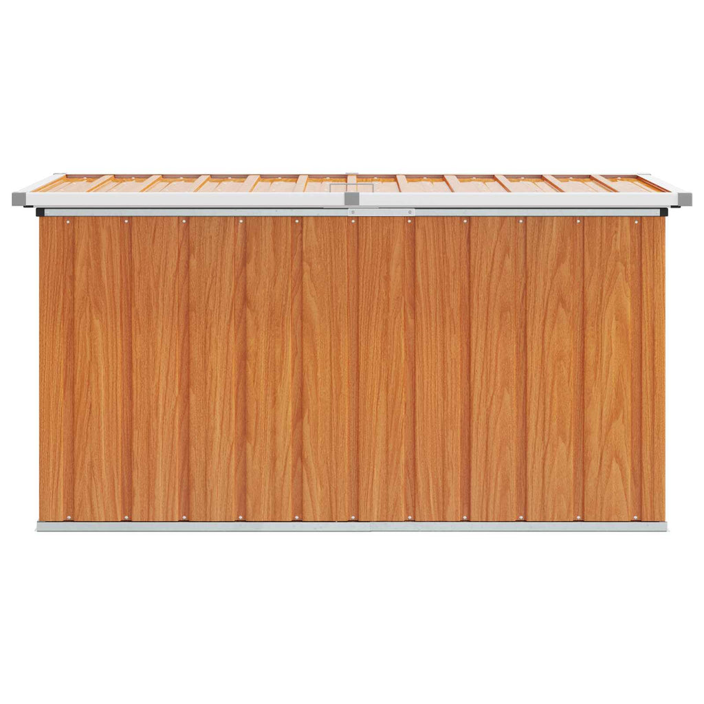 Outdoor Storage Box Wood Galvanised Steel