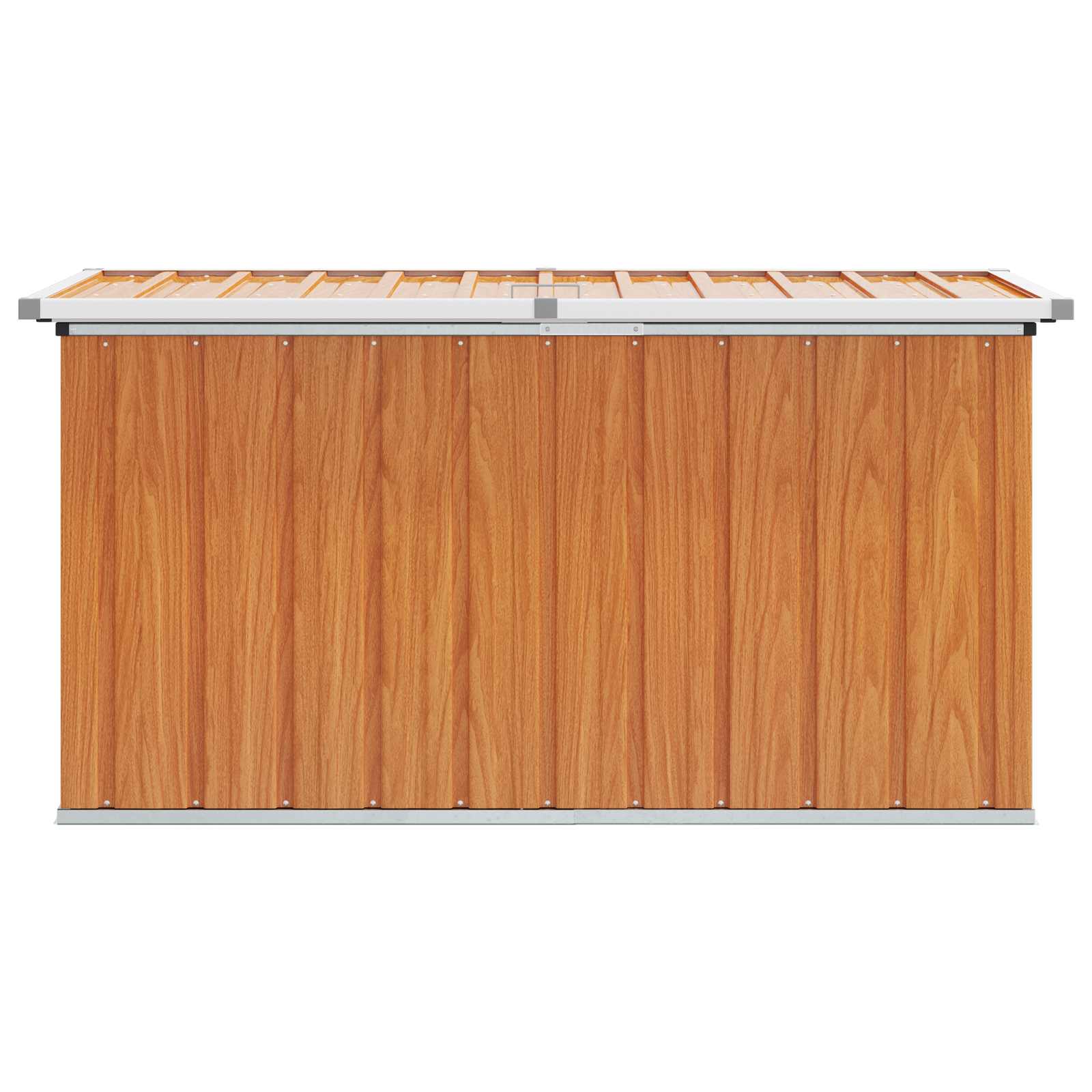 Outdoor Storage Box Wood Galvanised Steel