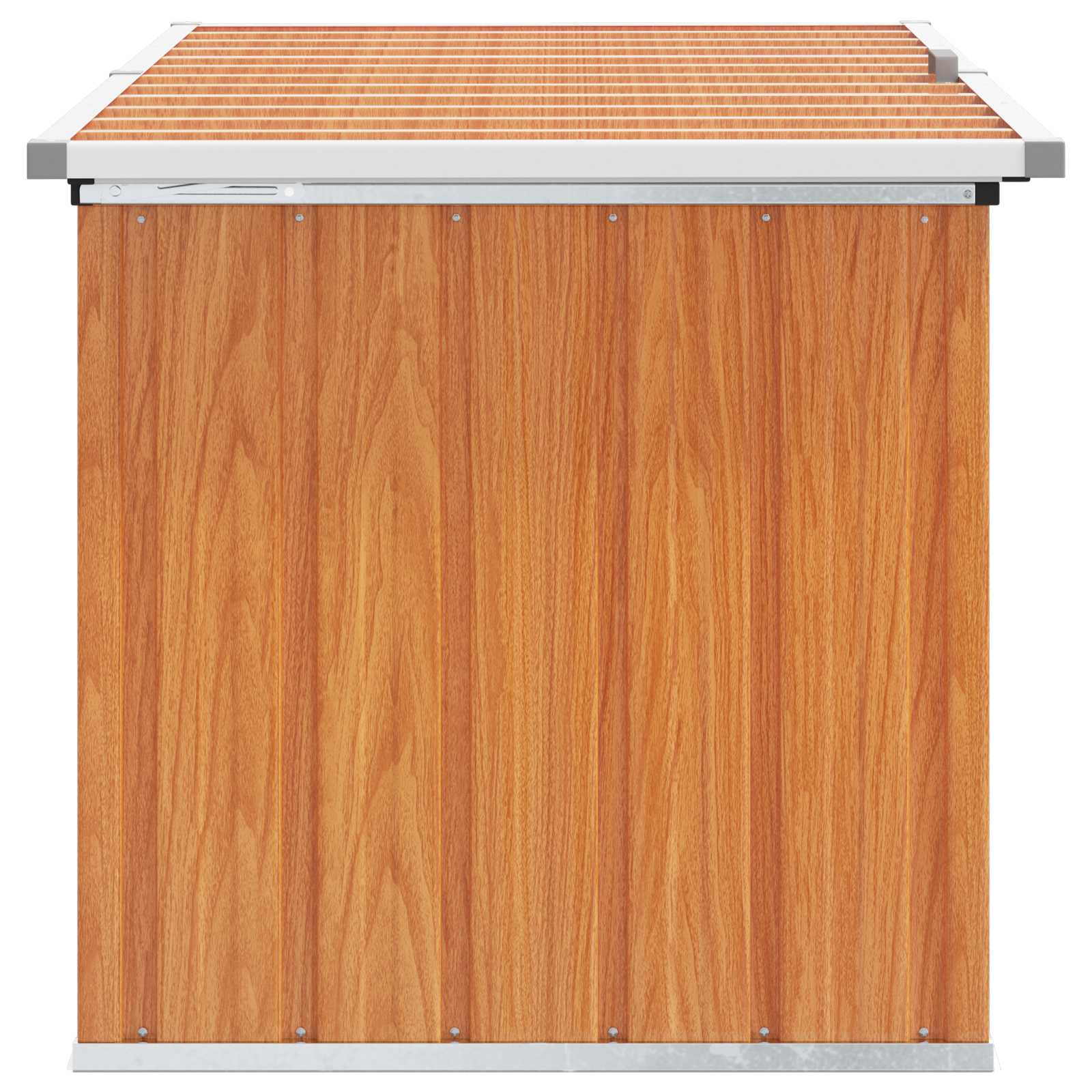 Outdoor Storage Box Wood Galvanised Steel