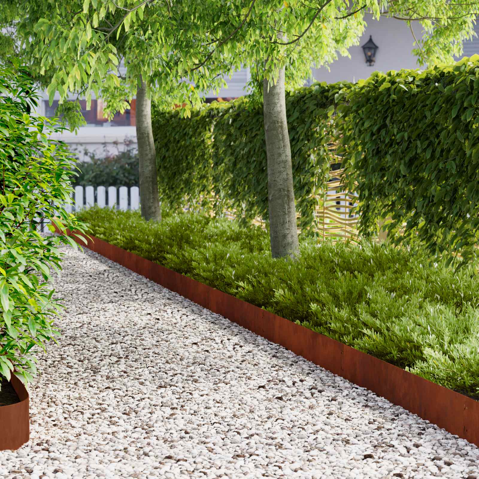 Lawn Edging 20 Pcs 103 X Metal Rusty