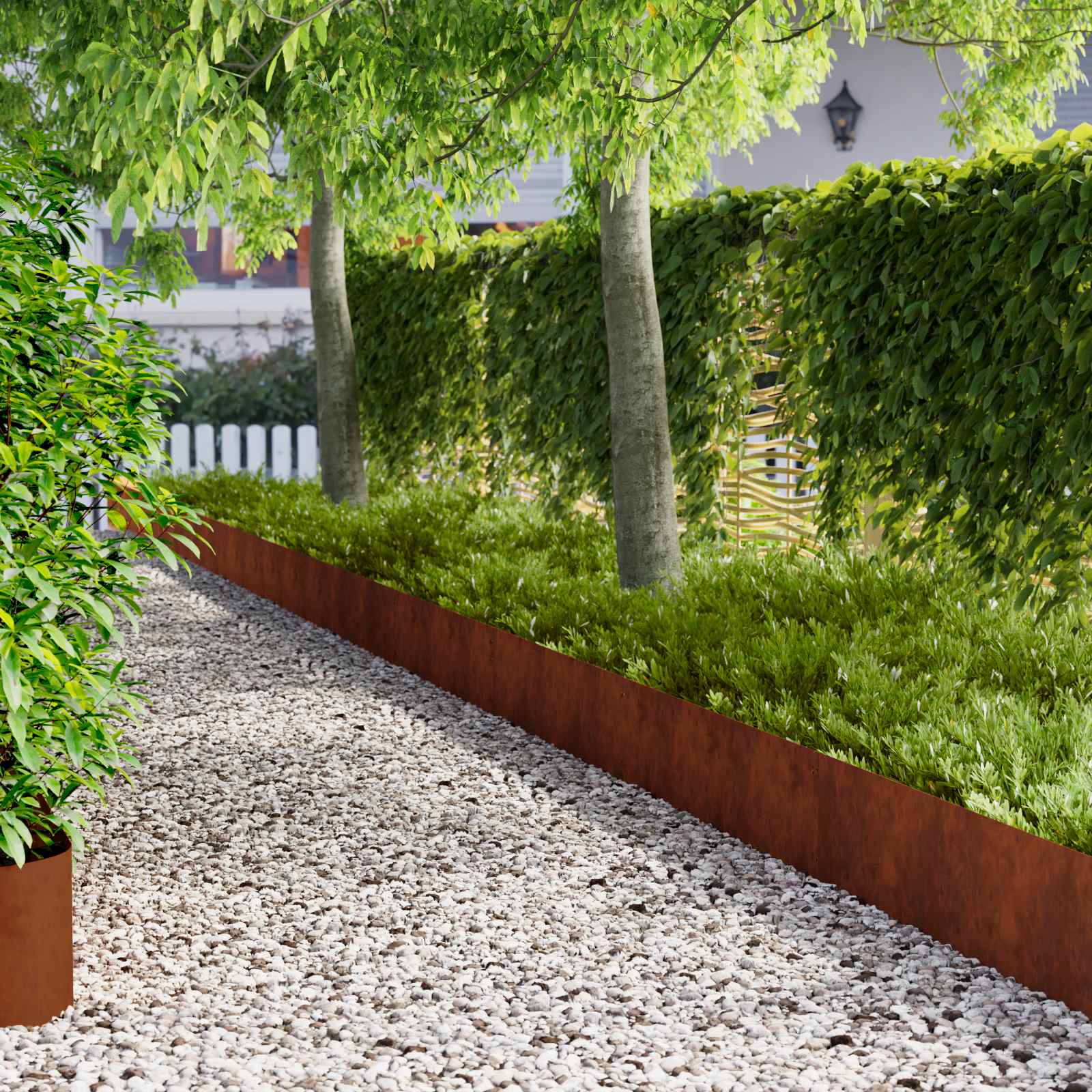 Lawn Edging 20 Pcs 103 X Metal Rusty