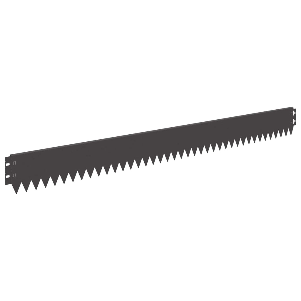 Garden Borders & Edging Lawn 10 Pcs 103 X Steel Weathering Steel Black White Bla