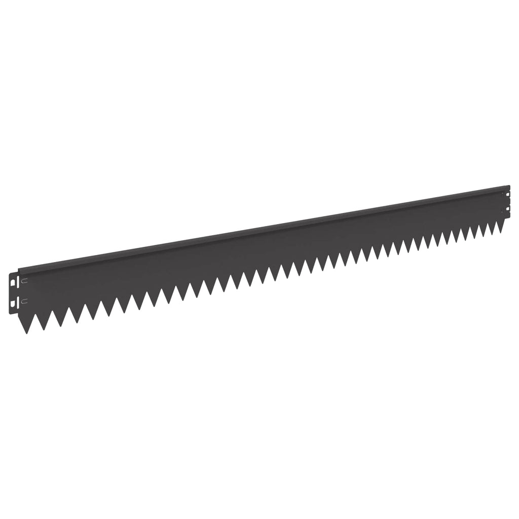 Garden Borders & Edging Lawn 10 Pcs 103 X Steel Weathering Steel Black White Bla