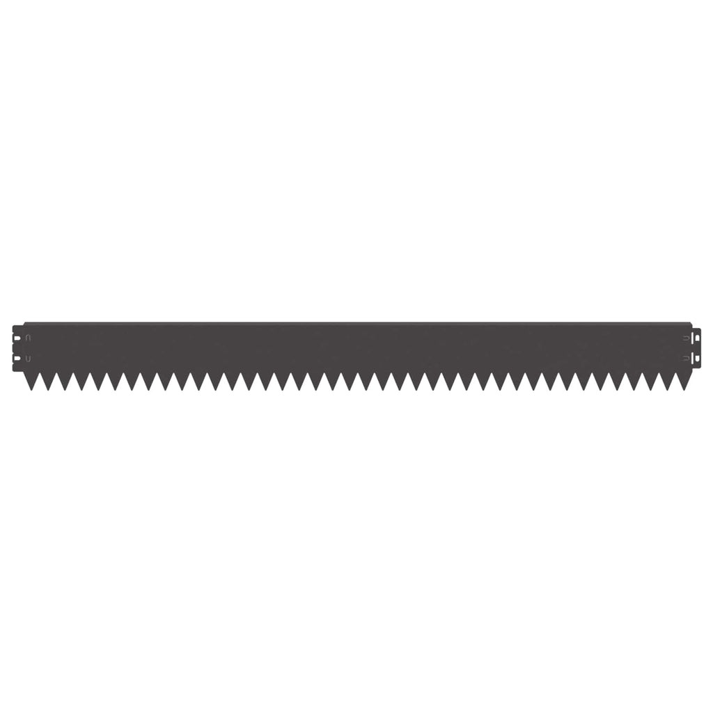 Garden Borders & Edging Lawn 10 Pcs 103 X Steel Weathering Steel Black White Bla