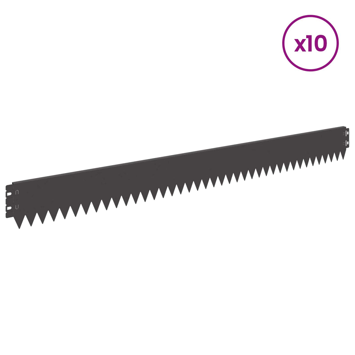 Garden Borders & Edging Lawn 10 Pcs 103 X Steel Weathering Steel Black White Bla