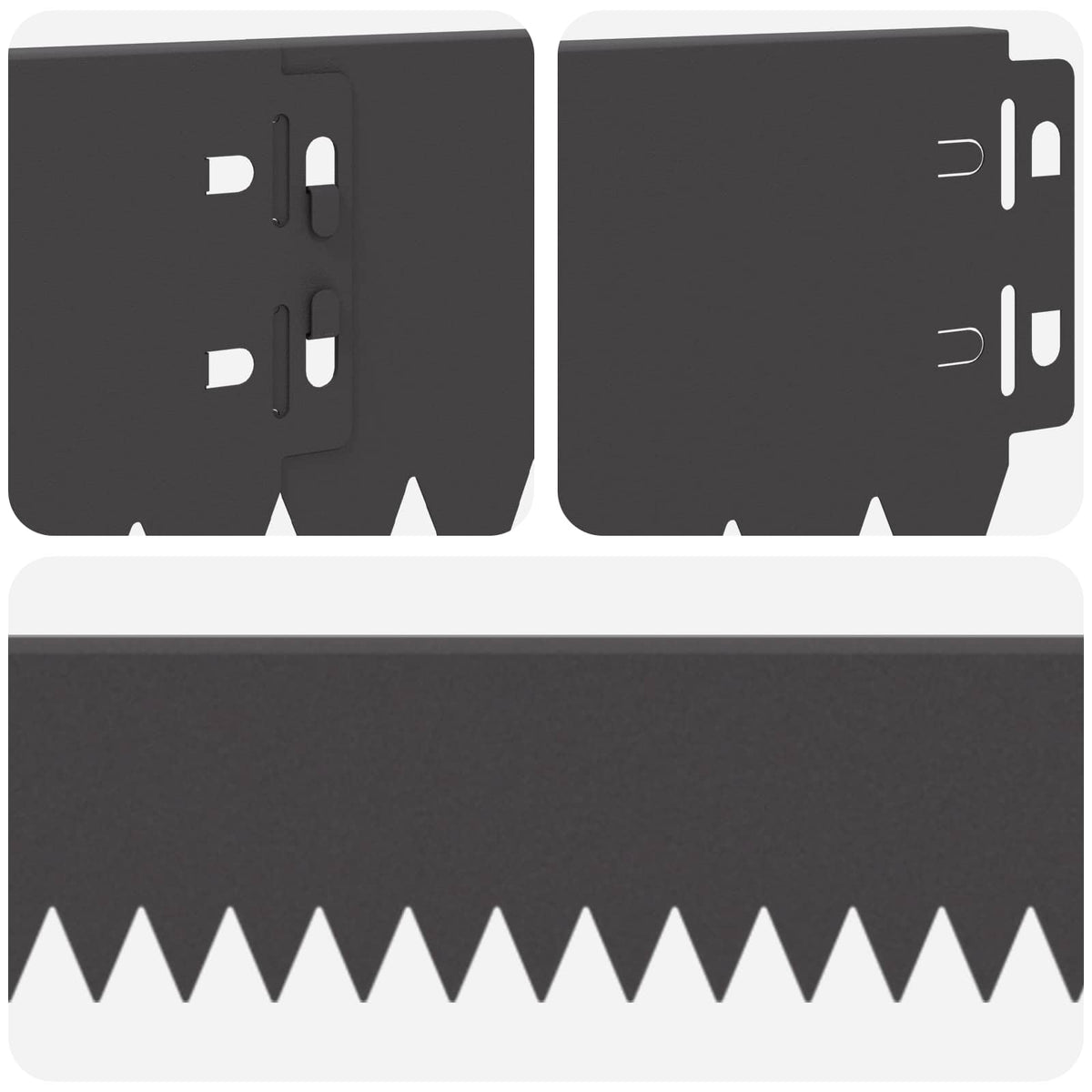 Garden Borders & Edging Lawn 10 Pcs 103 X Steel Weathering Steel Black White Bla