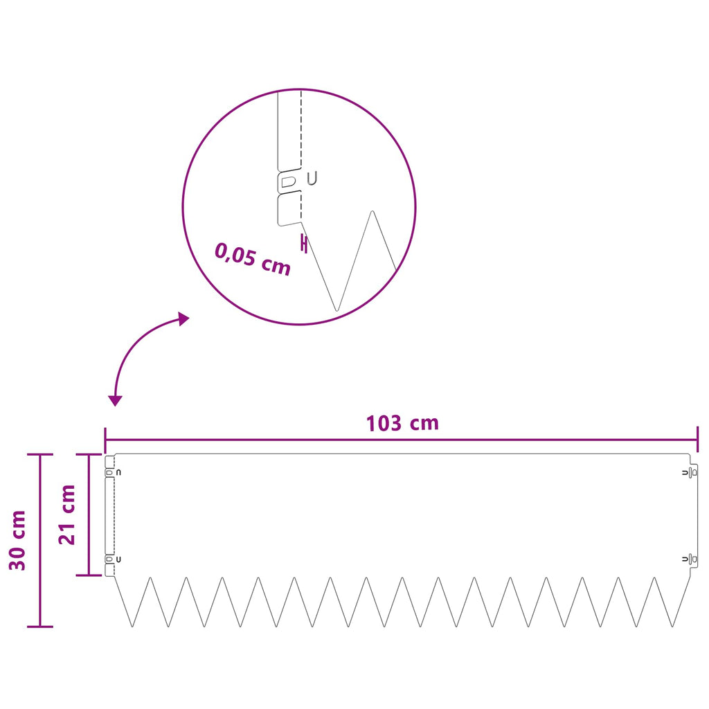 Lawn Edging 10 Pcs 103 X Steel