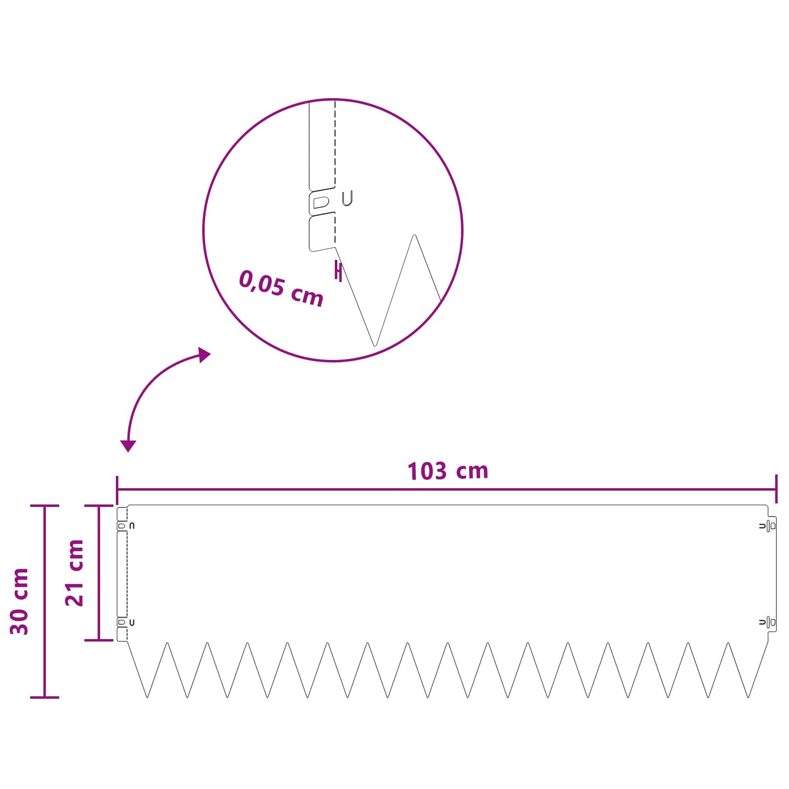 Lawn Edging 10 Pcs 103 X Steel