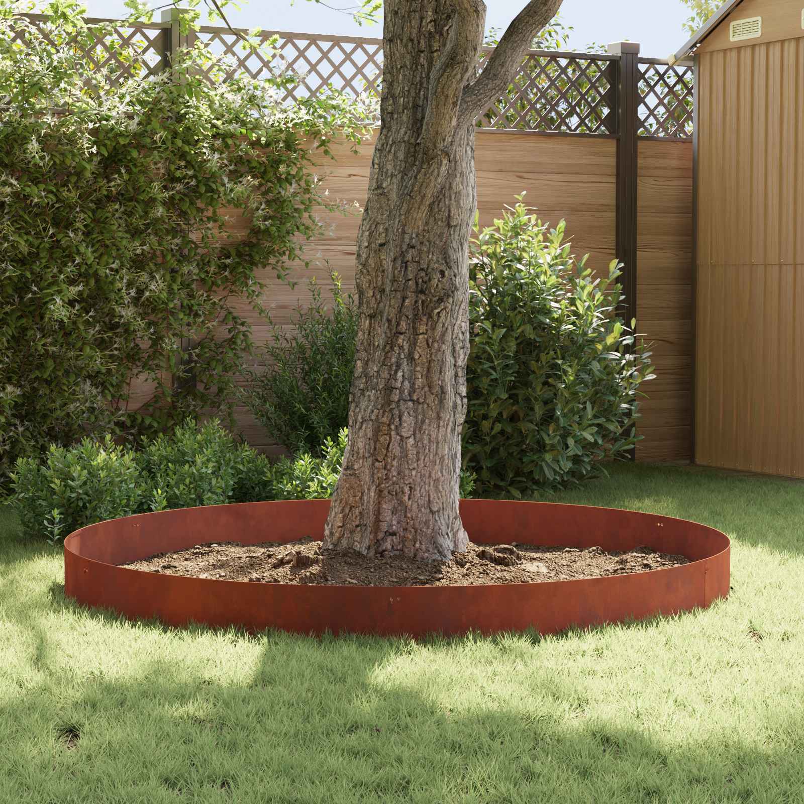 Lawn Edging 10 Pcs 103 X Steel Rusty