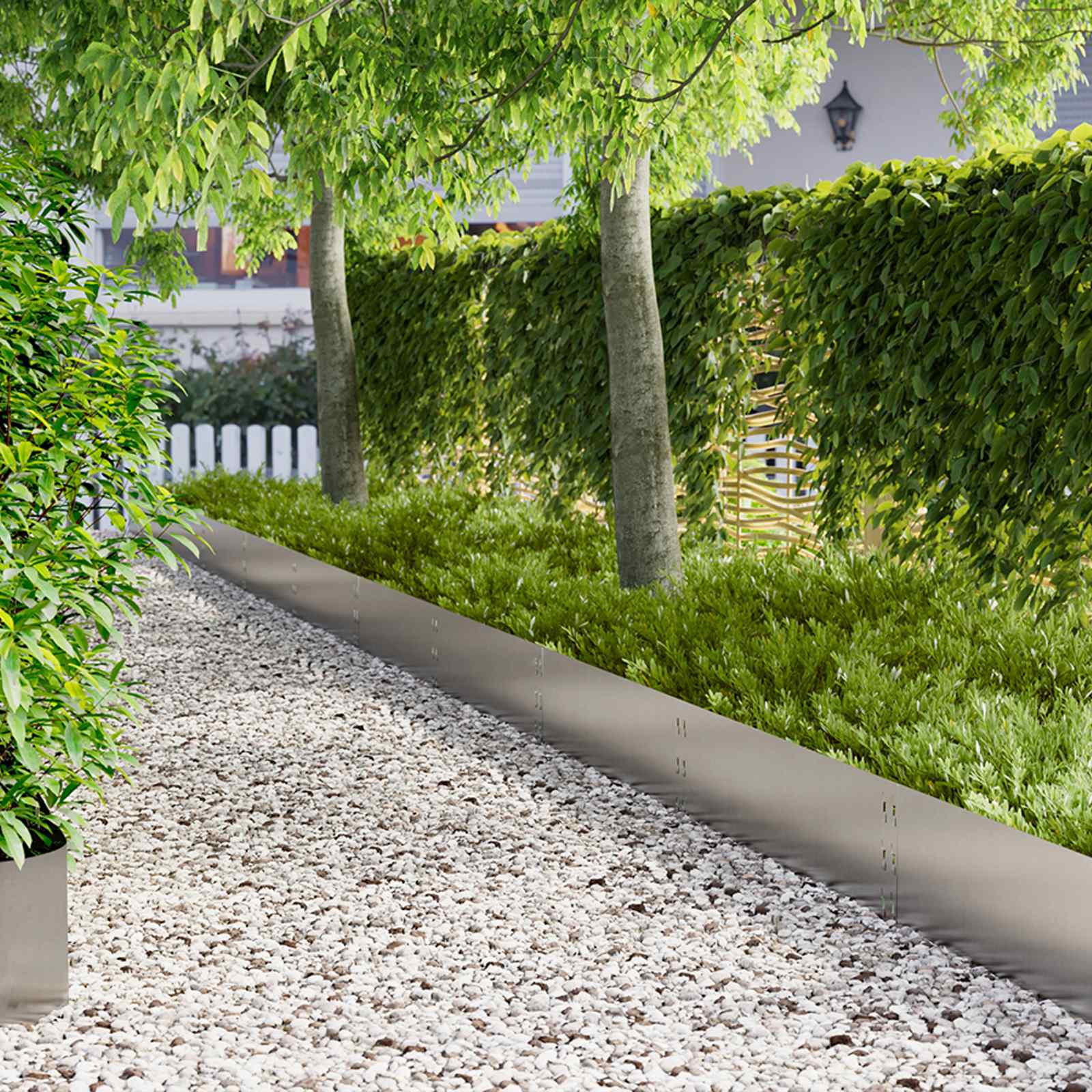 Lawn Edging 10 Pcs 100 X Steel Silver
