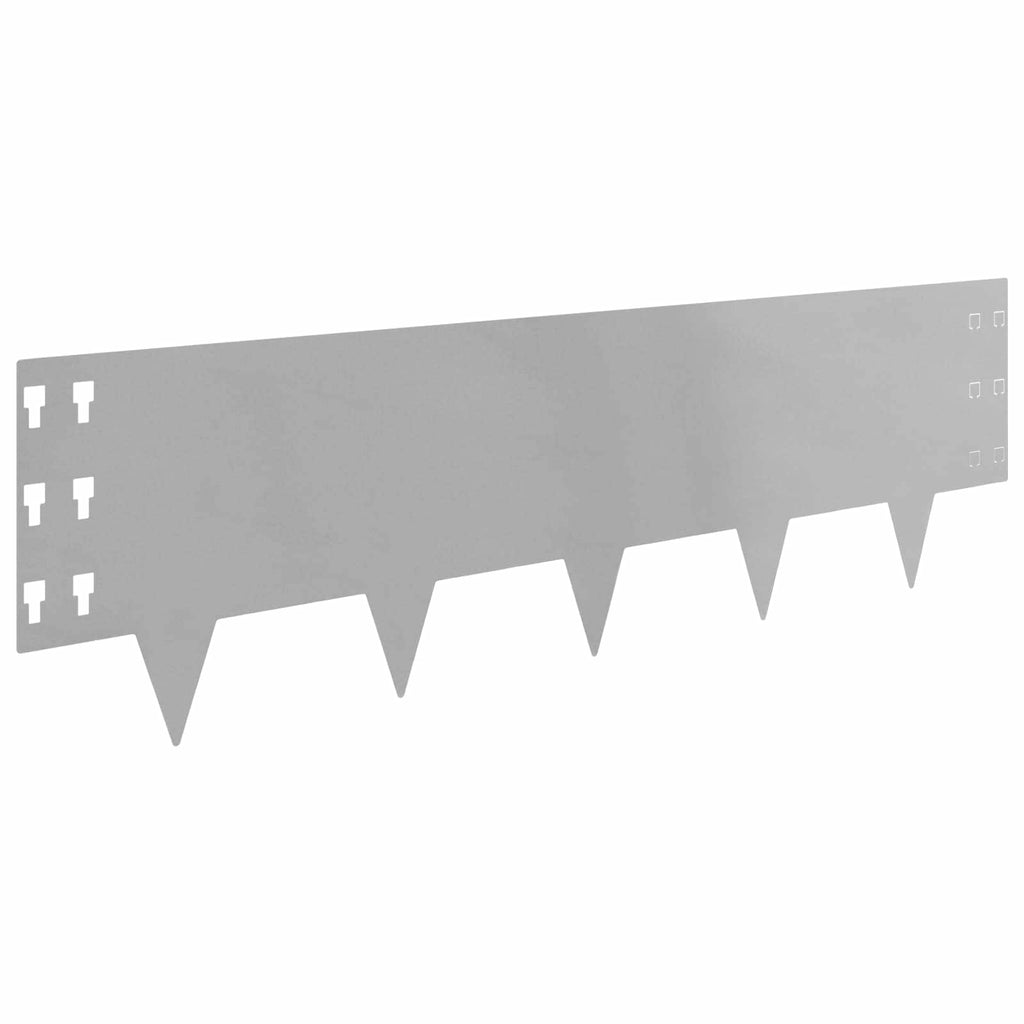 Lawn Edging 10 Pcs 100 X Steel Silver