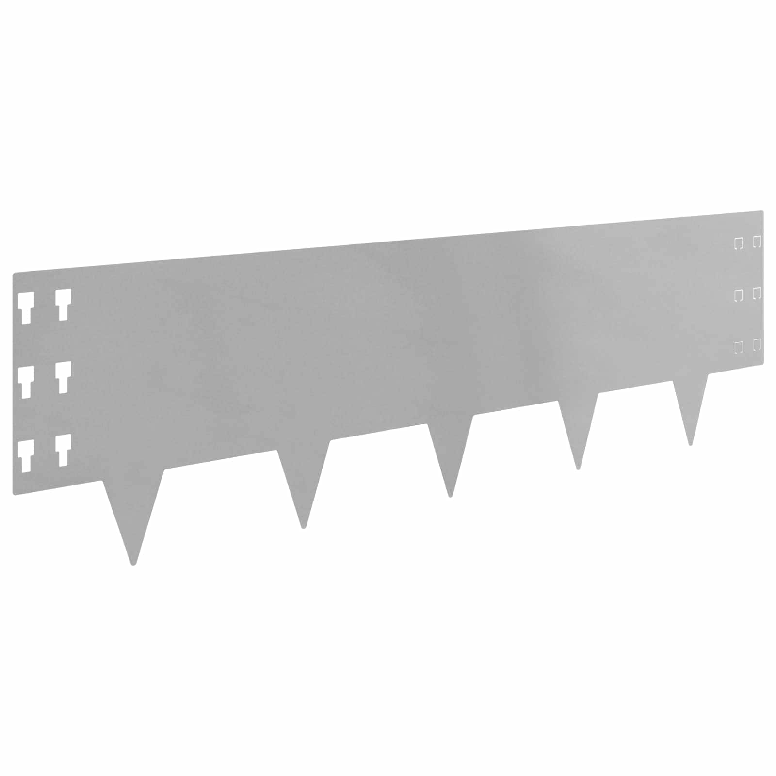 Lawn Edging 10 Pcs 100 X Steel Silver