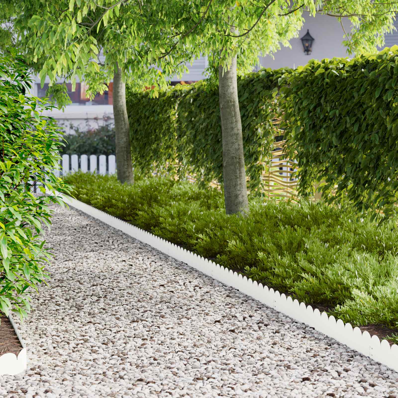 Lawn Edging 30 Pcs 103 X Steel Silver