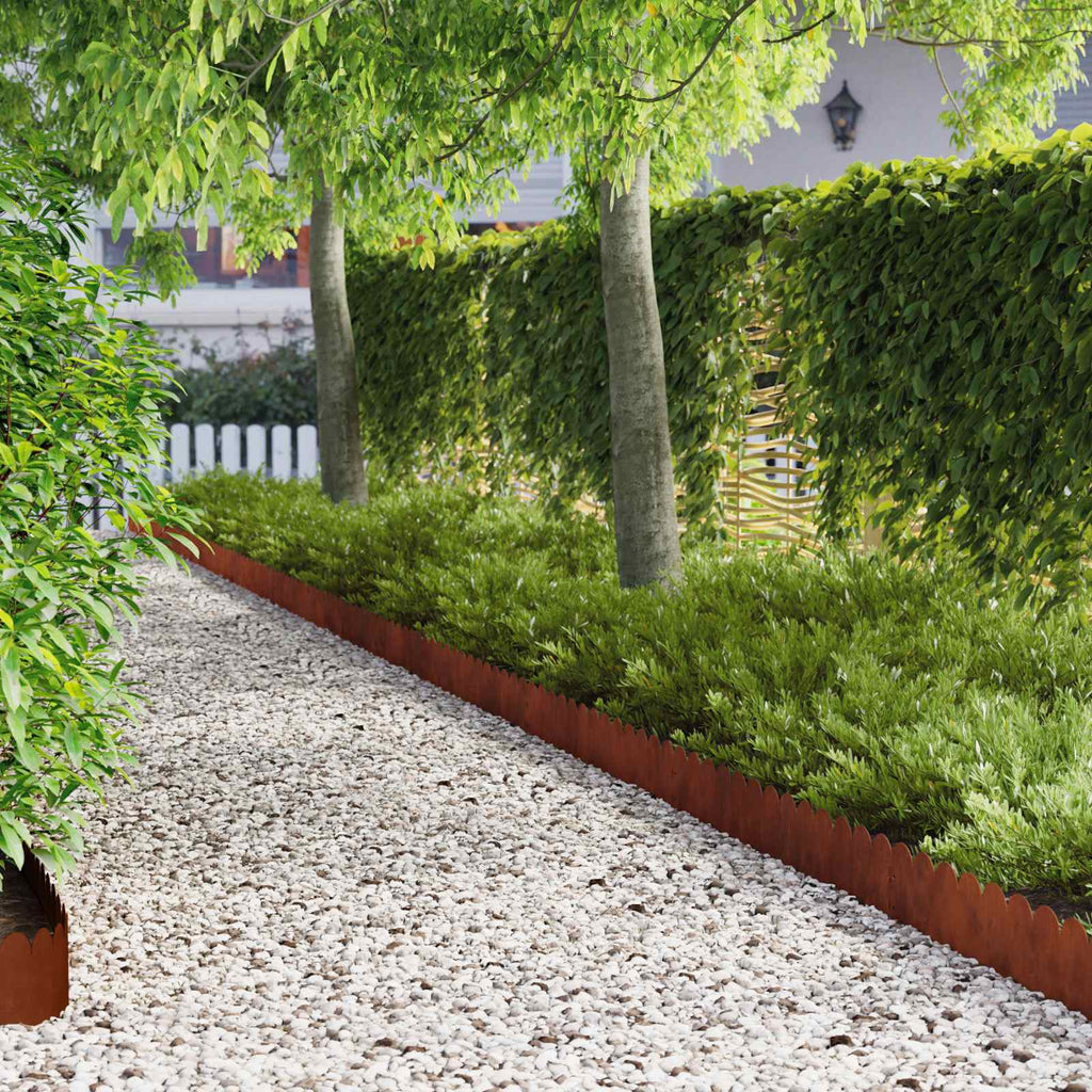 Lawn Edging 30 Pcs 103 X Steel Silver