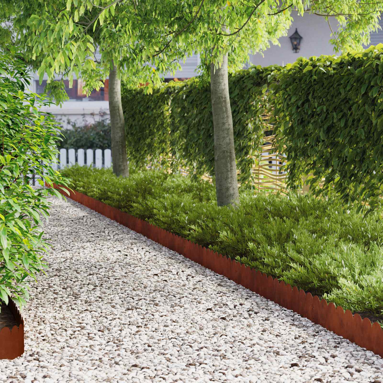 Lawn Edging 30 Pcs 103 X Steel Silver