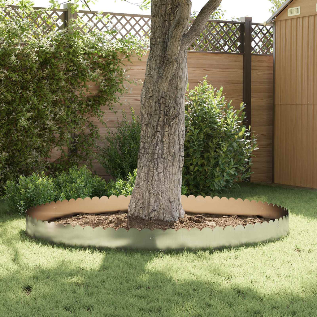 Lawn Edging 30 Pcs 103 X Steel Silver