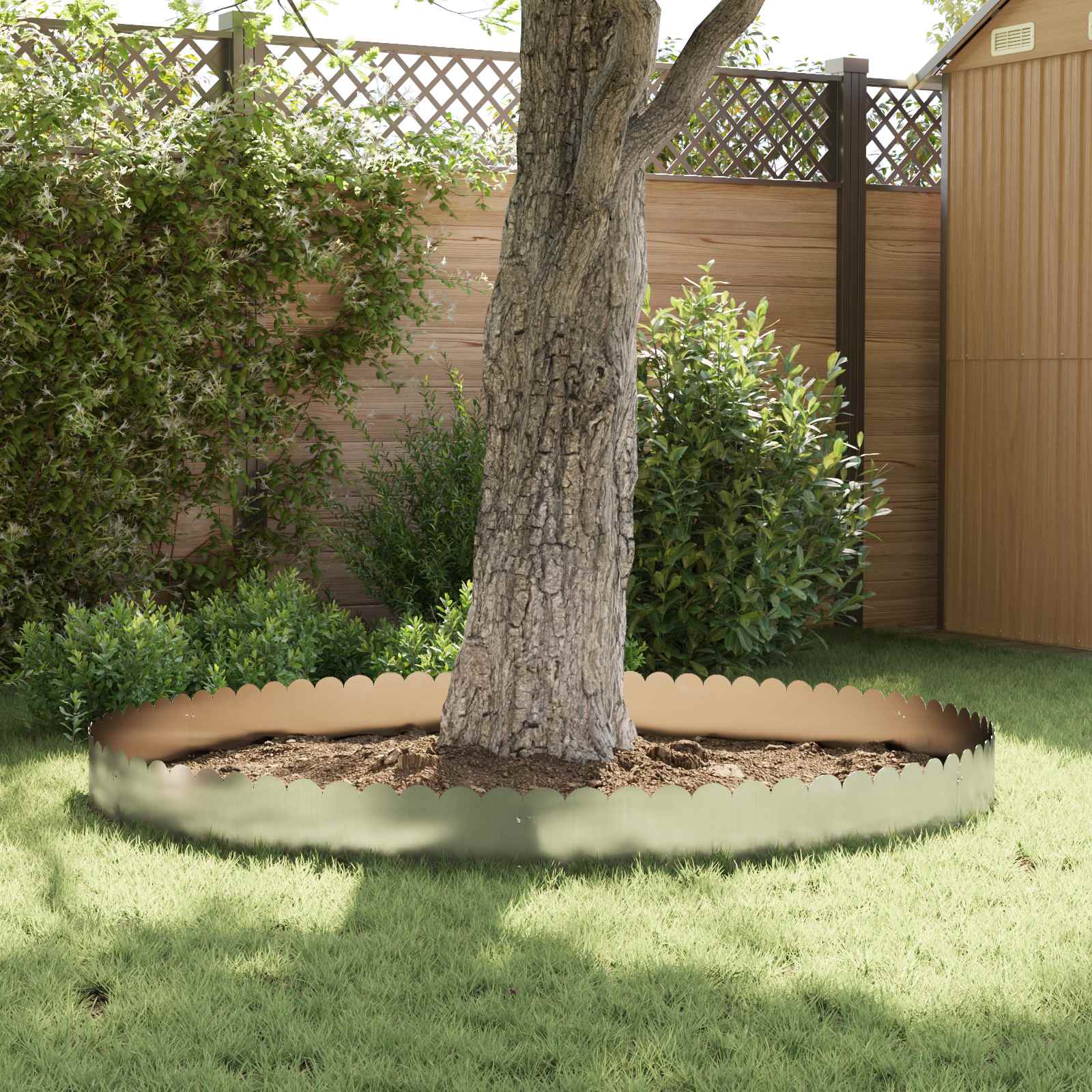 Lawn Edging 30 Pcs 103 X Steel Silver