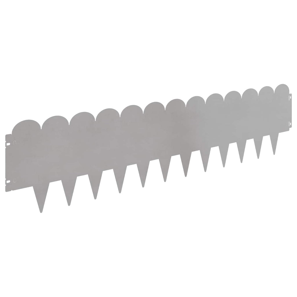 Lawn Edging 30 Pcs 103 X Steel Silver