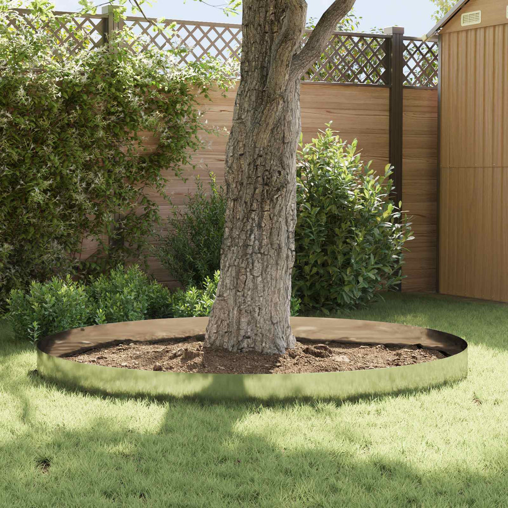 Lawn Edging 30 Pcs 102 X 15 X 4 Cm Steel Silver