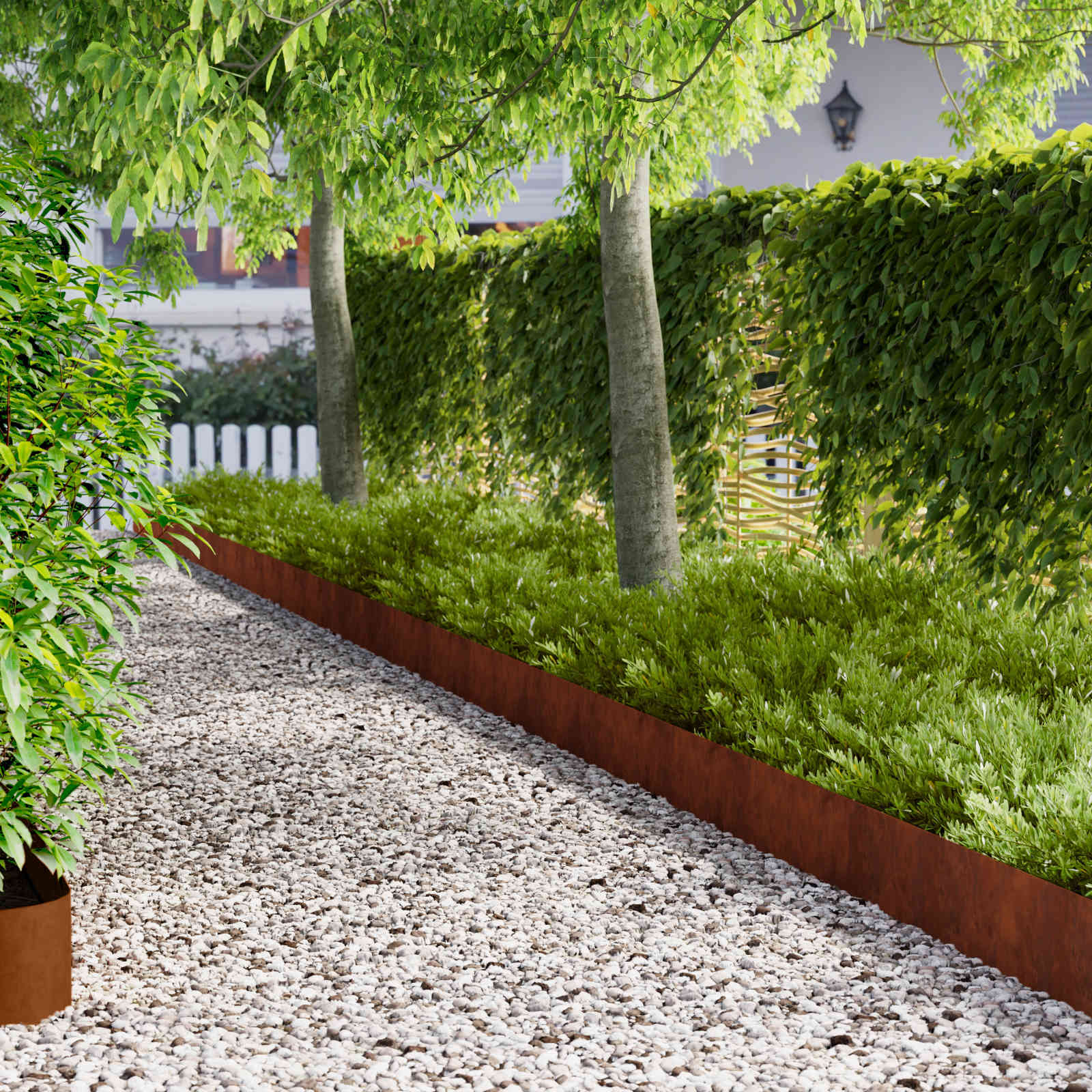 Lawn Edging 30 Pcs 102 X 15 X 4 Cm Steel Silver