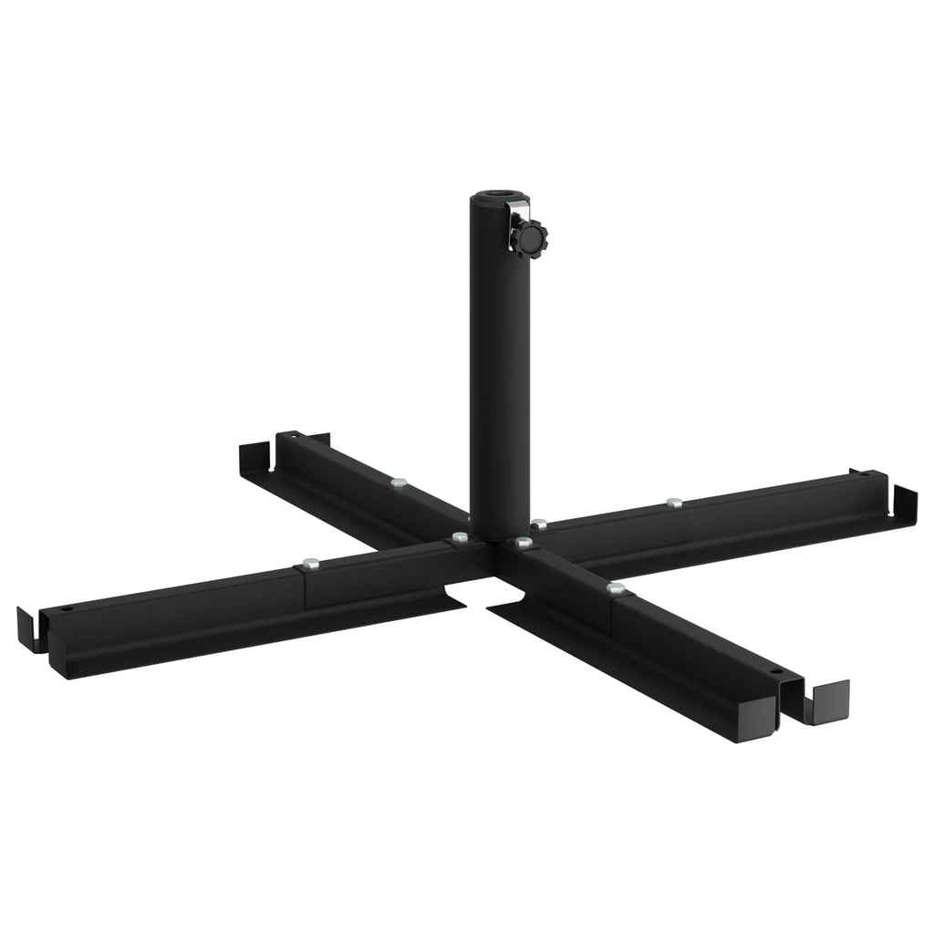 Parasol Base For 25–50 Mm Pole Manual Black Powder-Coated Steel