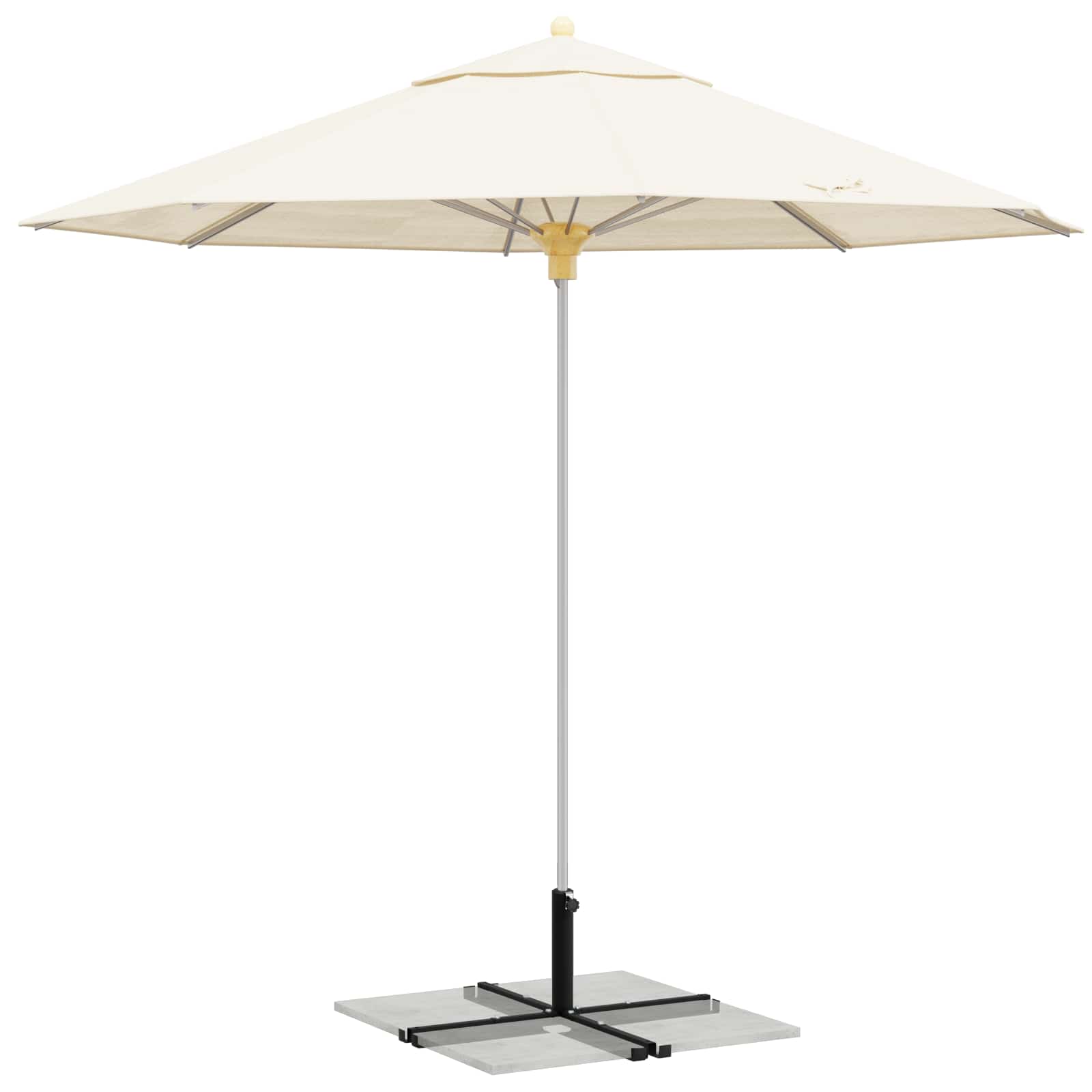 Parasol Base For 25–50 Mm Pole Manual Black Powder-Coated Steel
