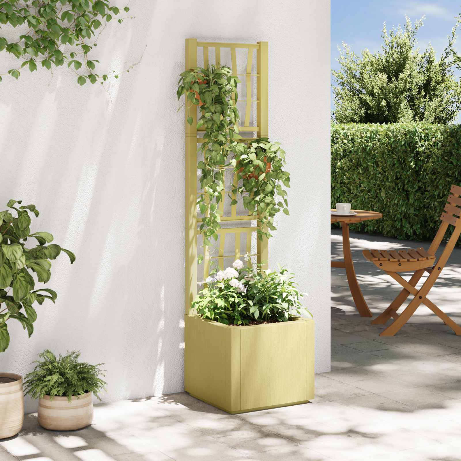 Garden Planter With Trellis Pp