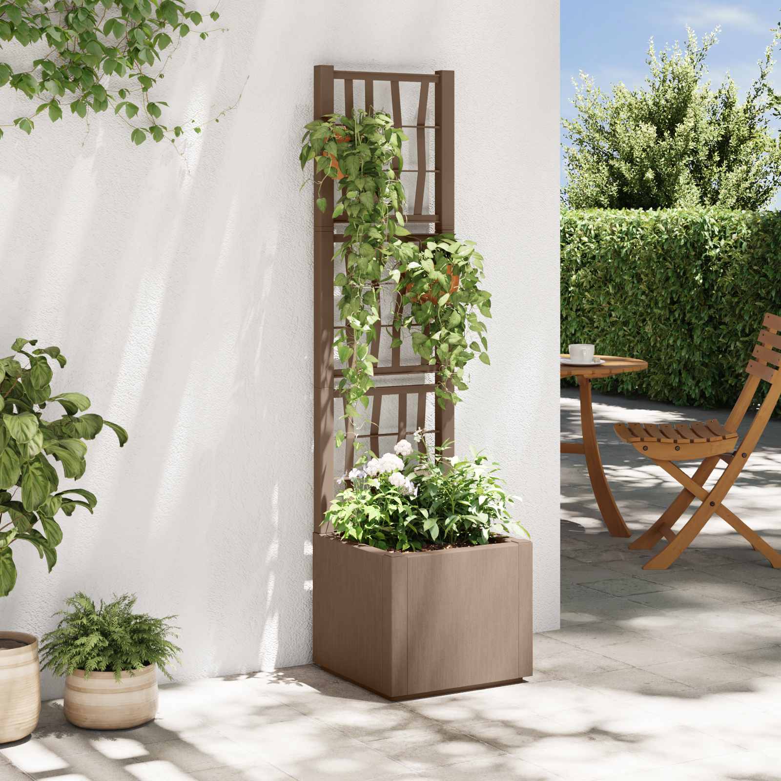 Garden Planter With Trellis Pp