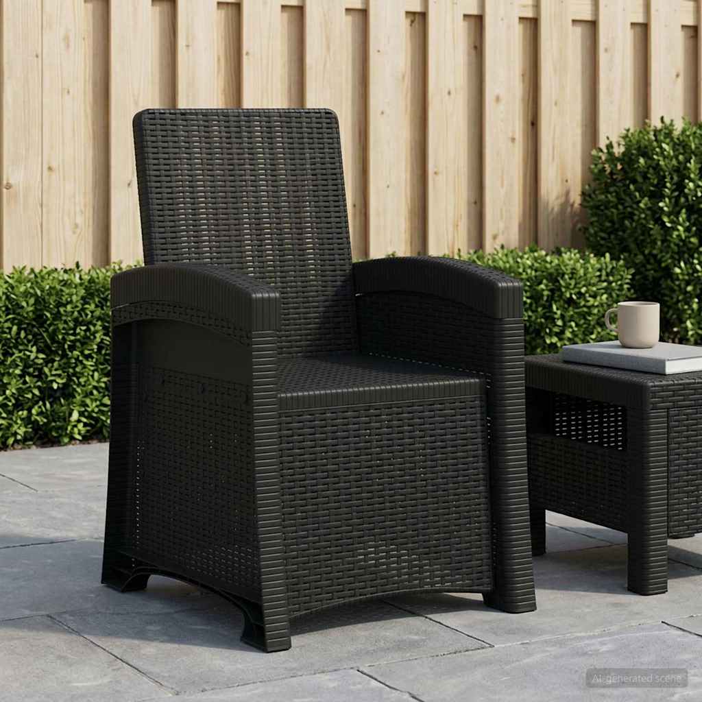 Reclining Garden Chair Rattan Look Pp