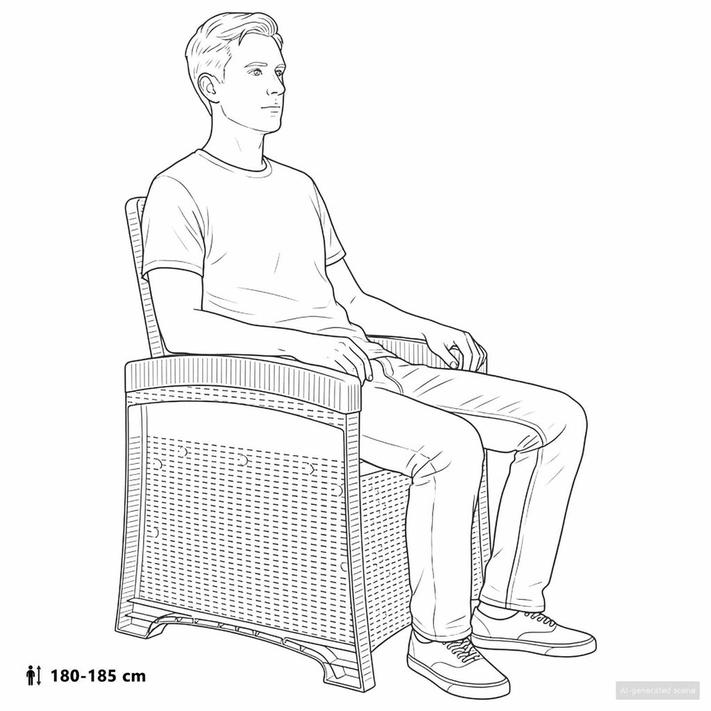 Reclining Garden Chair Rattan Look Pp