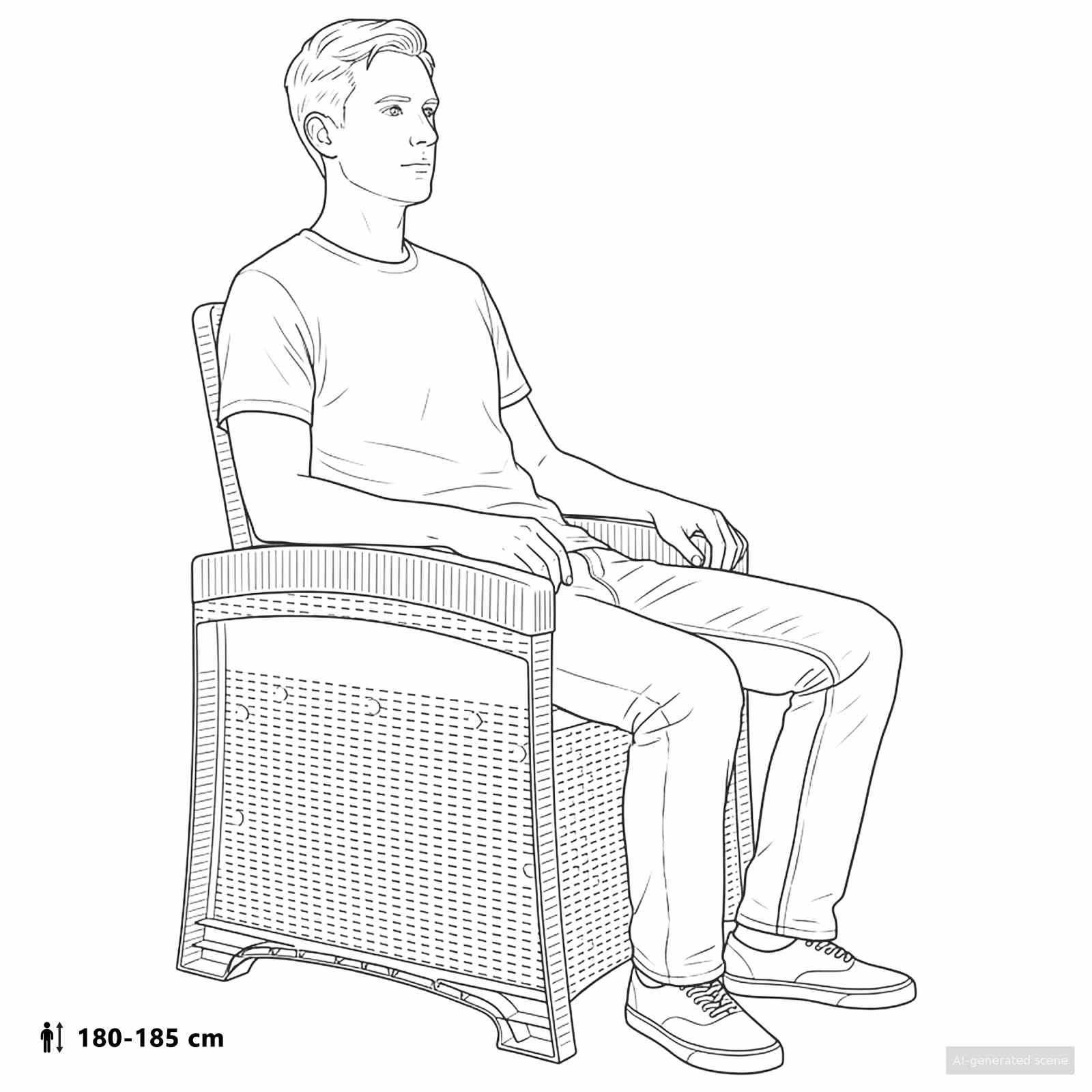 Reclining Garden Chair Rattan Look Pp