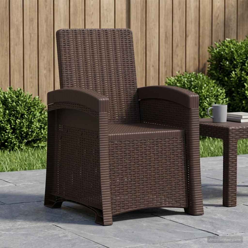 Reclining Garden Chair Rattan Look Pp