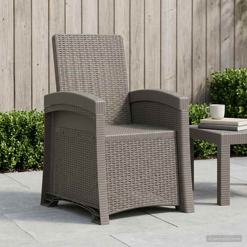 Reclining Garden Chair Rattan Look Pp