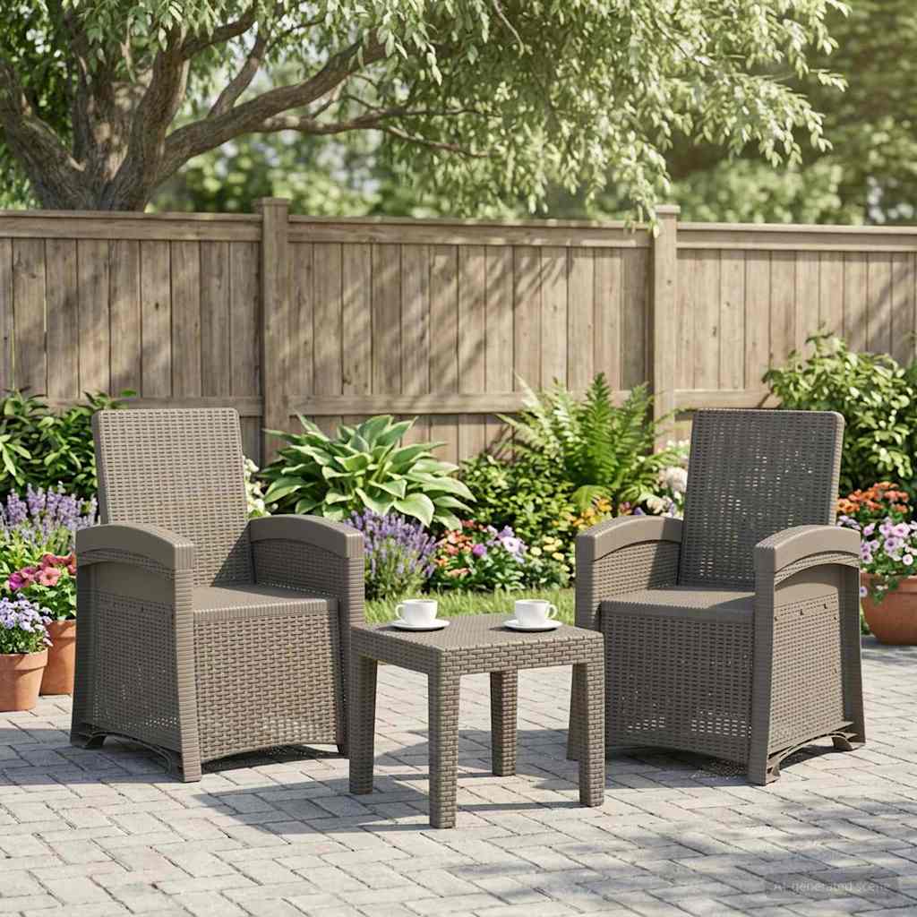 Reclining Garden Chair Rattan Look Pp