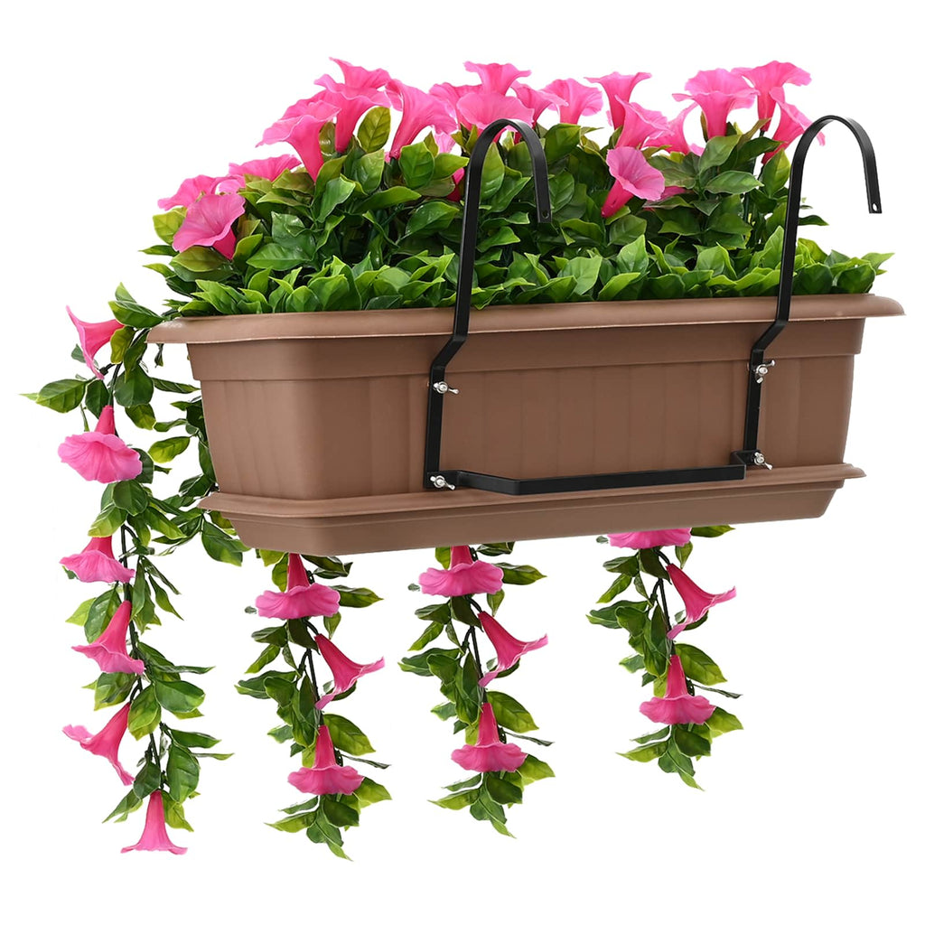Artificial Flowers Purple Red 55 X 20 X 55 Cm Pe And Steel