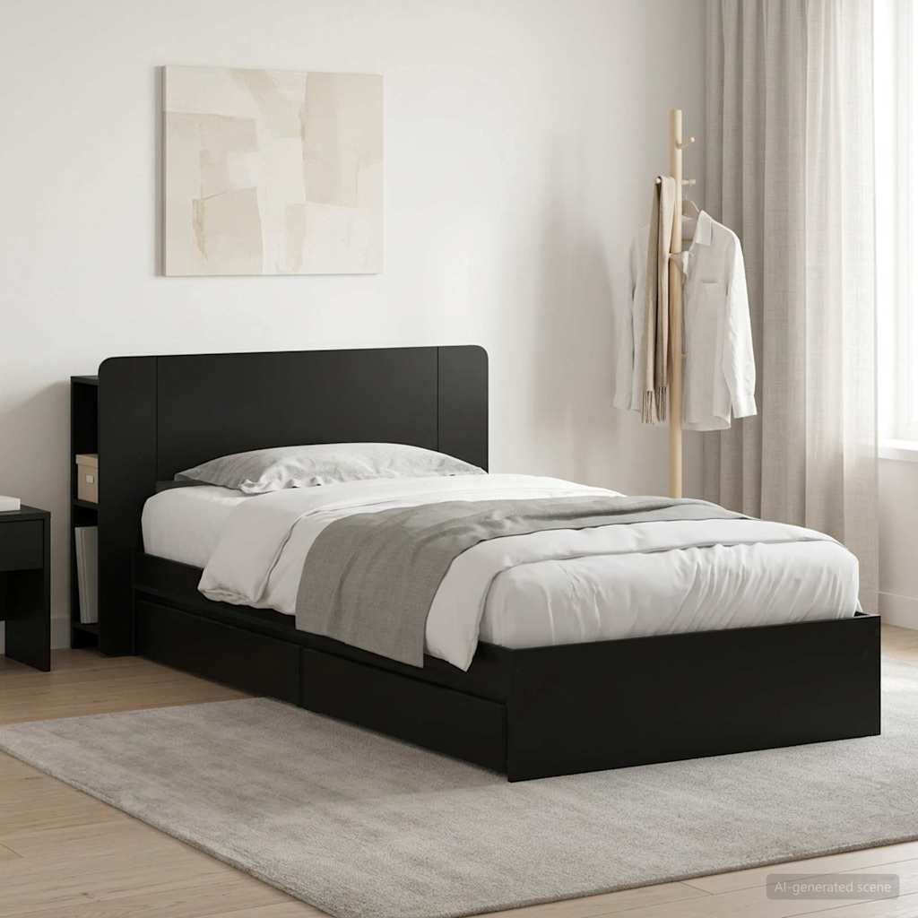 Bed Frame With Storage Engineered Wood