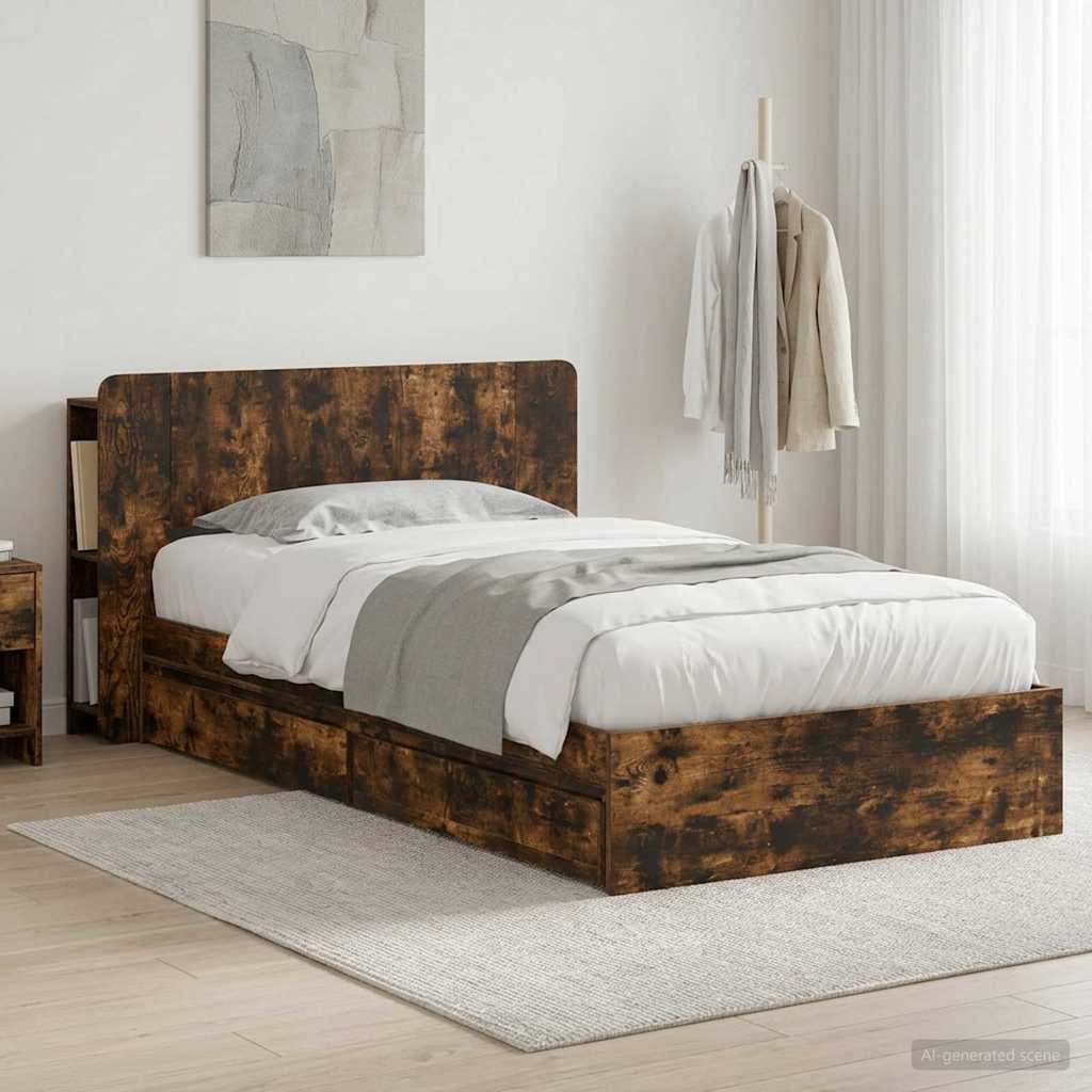 Bed Frame With Storage Engineered Wood