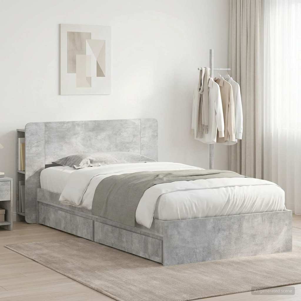 Bed Frame With Storage Engineered Wood
