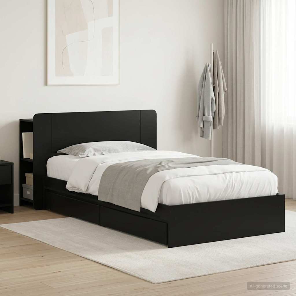 Bed Frame With Storage Engineered Wood