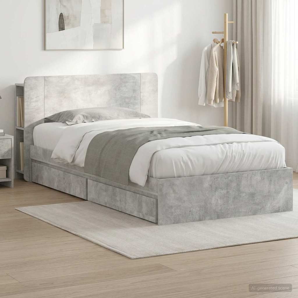 Bed Frame With Storage Engineered Wood