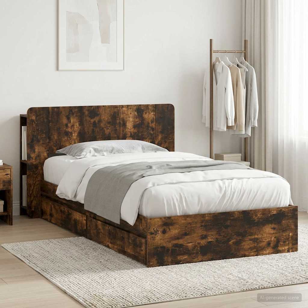 Bed Frame With Storage Engineered Wood