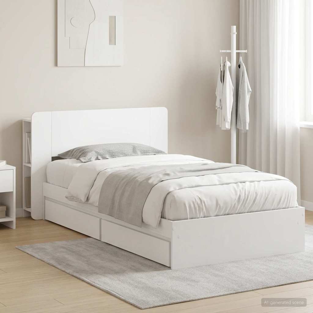 Bed Frame With Storage Engineered Wood