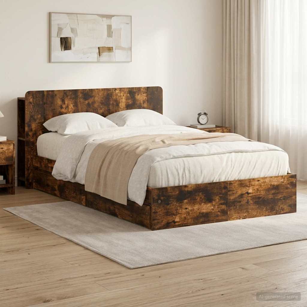 Bed Frame With Storage Engineered Wood