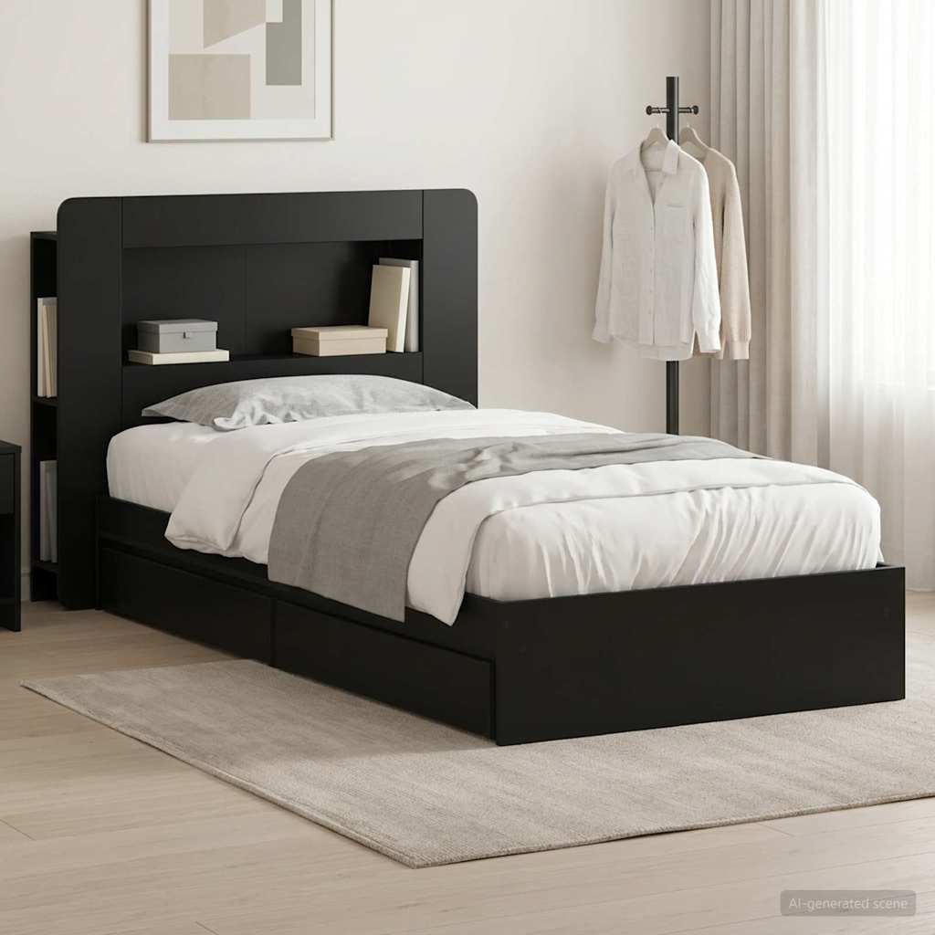 Bed Frame With Storage Engineered Wood
