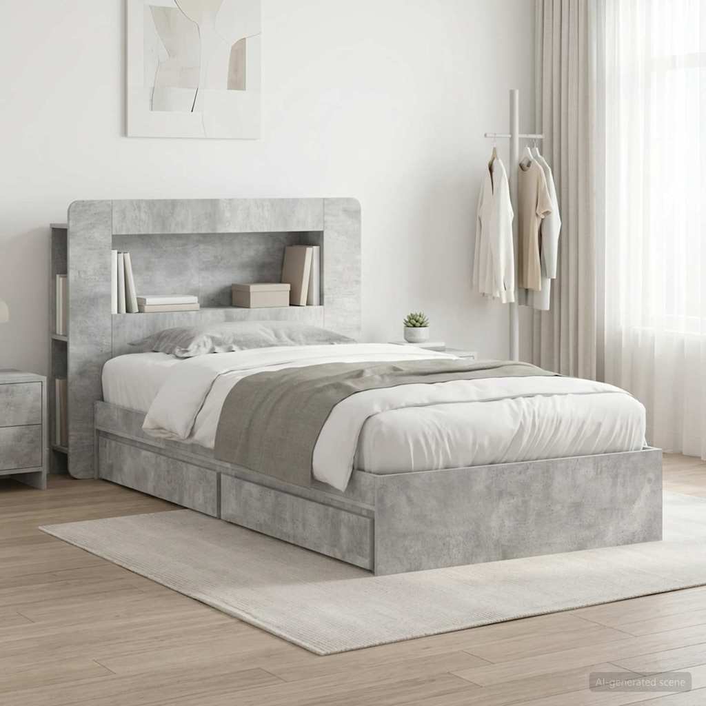 Bed Frame With Storage Engineered Wood