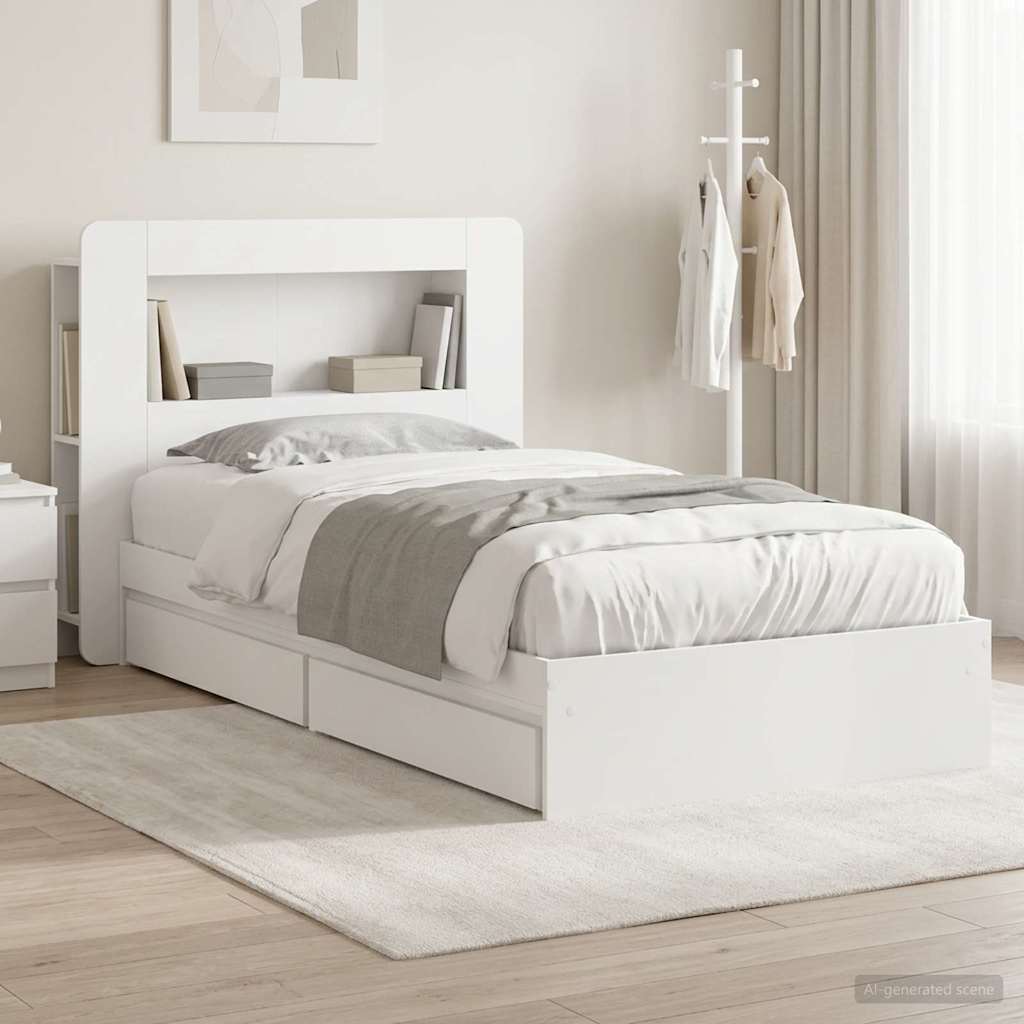 Bed Frame With Storage Engineered Wood